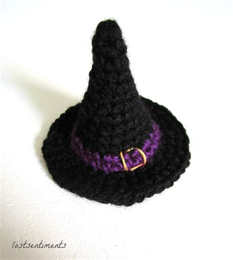 Small crocheted witch hat